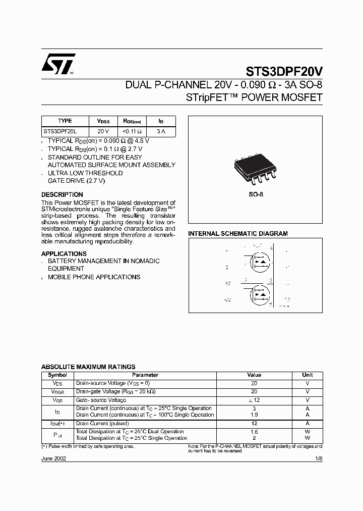 STS3DPF20V_290911.PDF Datasheet