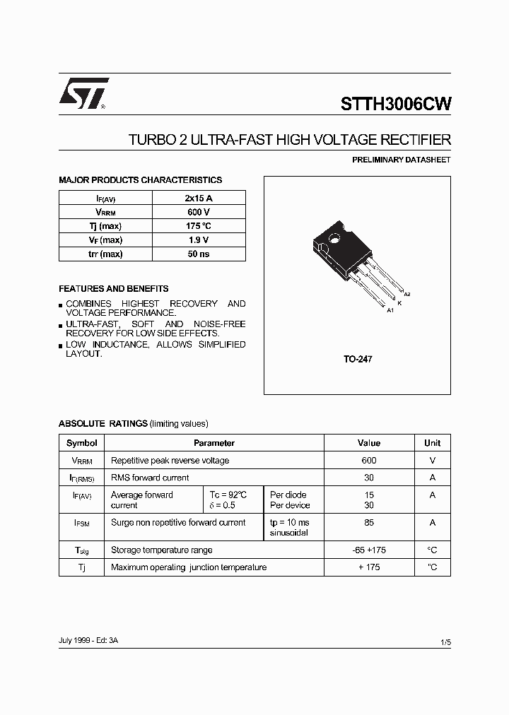 STTH3006CW_286552.PDF Datasheet