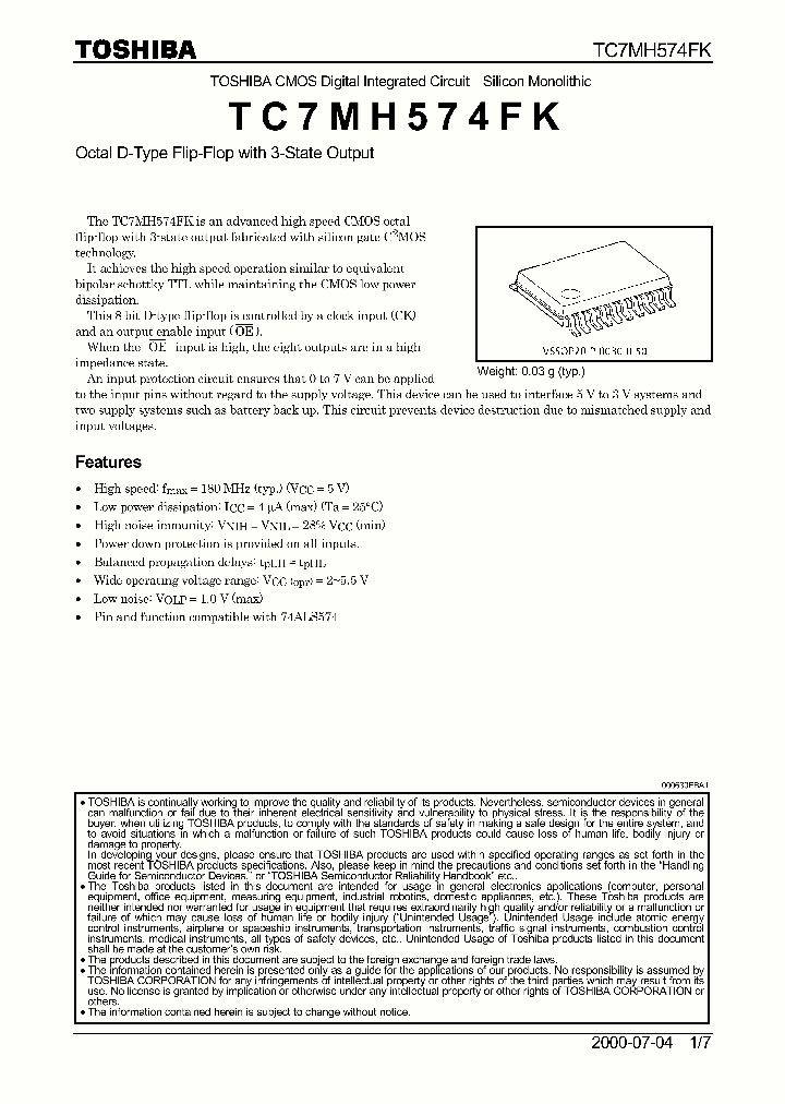 TC7MH574FK_265235.PDF Datasheet