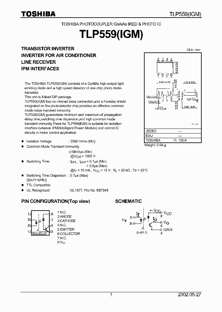 TLP559_4178.PDF Datasheet