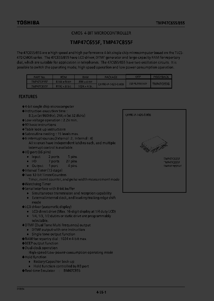 TMP47C655FTMP47C855F_234839.PDF Datasheet