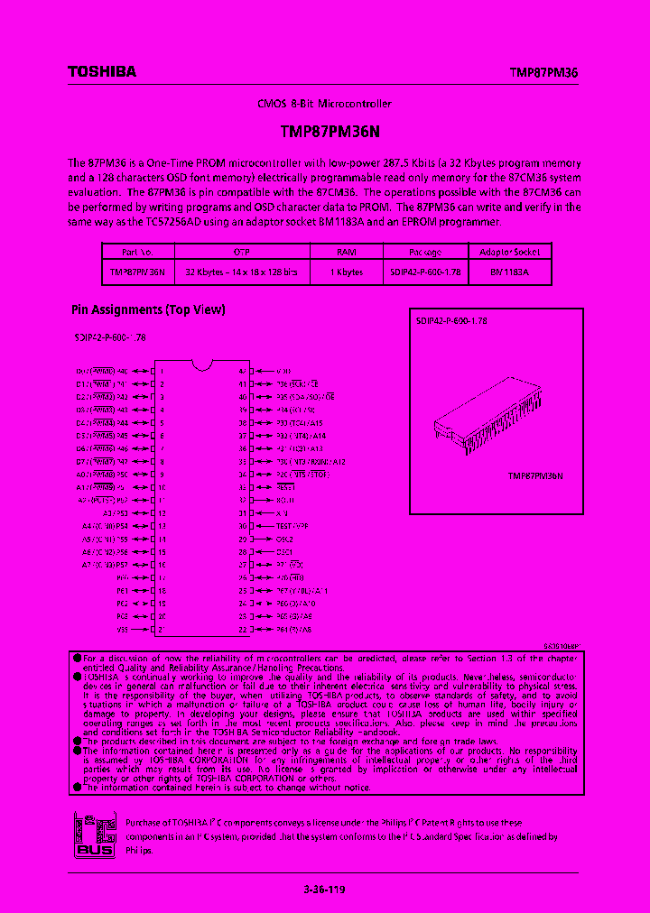 TMP87PM36N_267128.PDF Datasheet