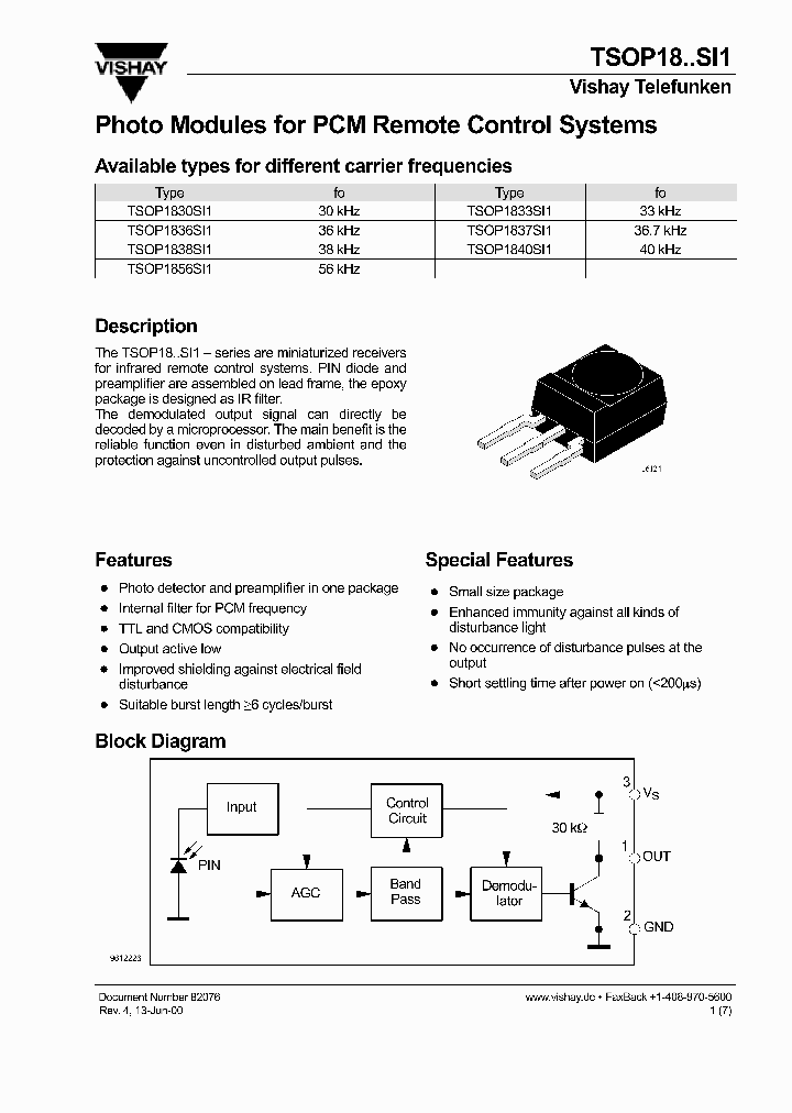 TSOP1836SI_304377.PDF Datasheet