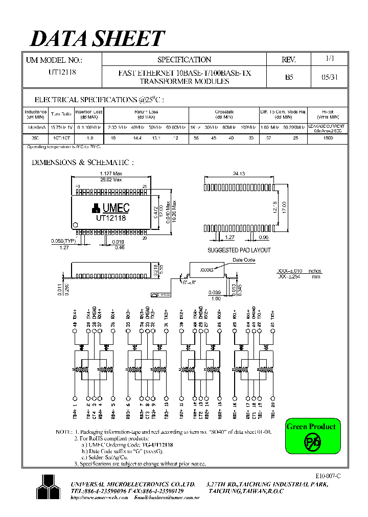 UT12118_288783.PDF Datasheet