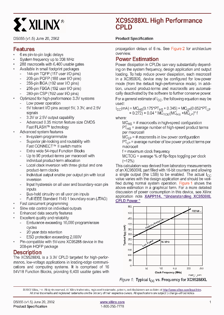 XC95288XL-_228251.PDF Datasheet