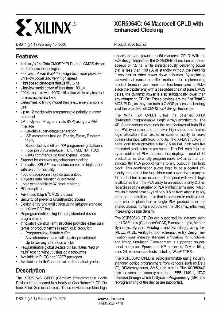 XCR5064C-1_239861.PDF Datasheet