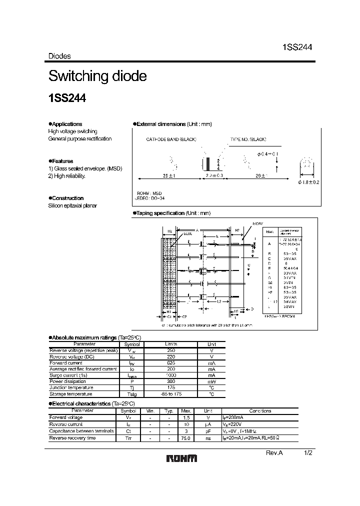 1SS244_216186.PDF Datasheet