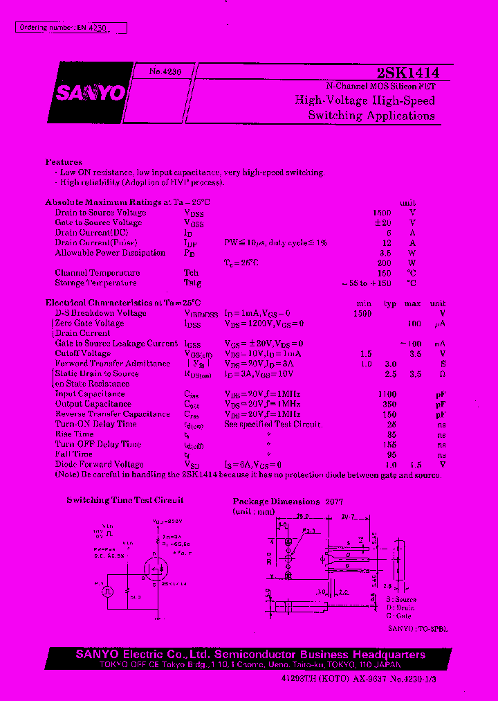 2SK1414_254176.PDF Datasheet