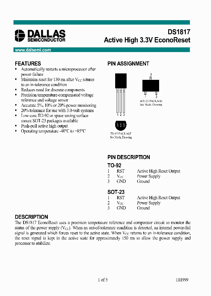 DS1817_256434.PDF Datasheet