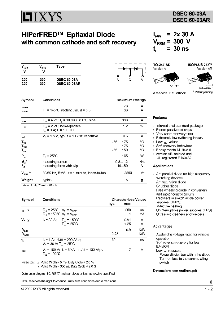 DSEC60-03A_218864.PDF Datasheet