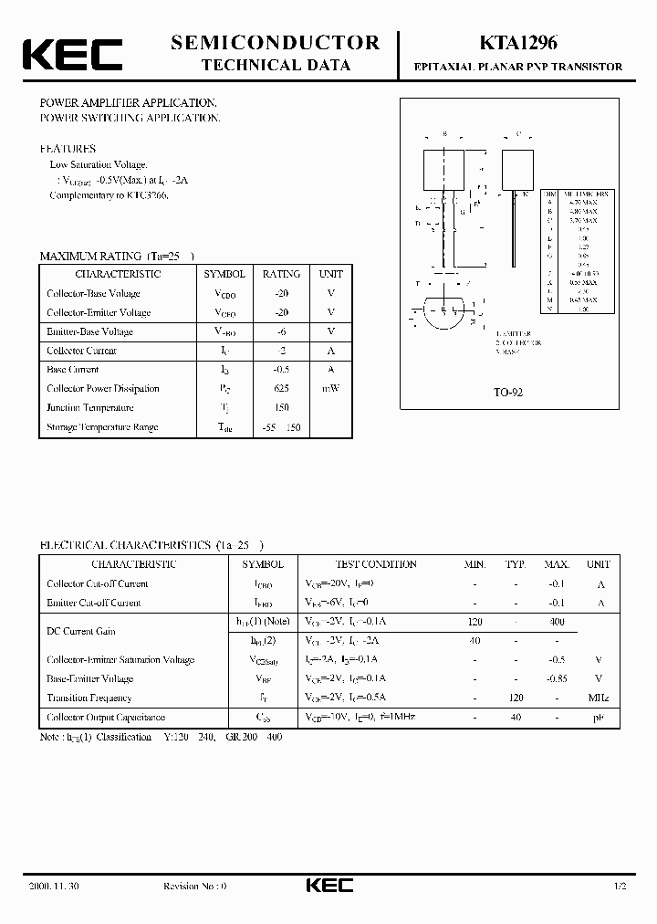 KTA1296_257654.PDF Datasheet