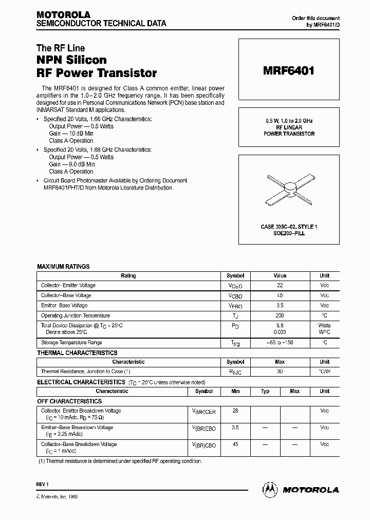 MRF6401_235043.PDF Datasheet