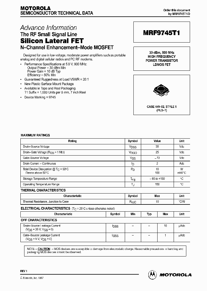 MRF9745T1_204445.PDF Datasheet