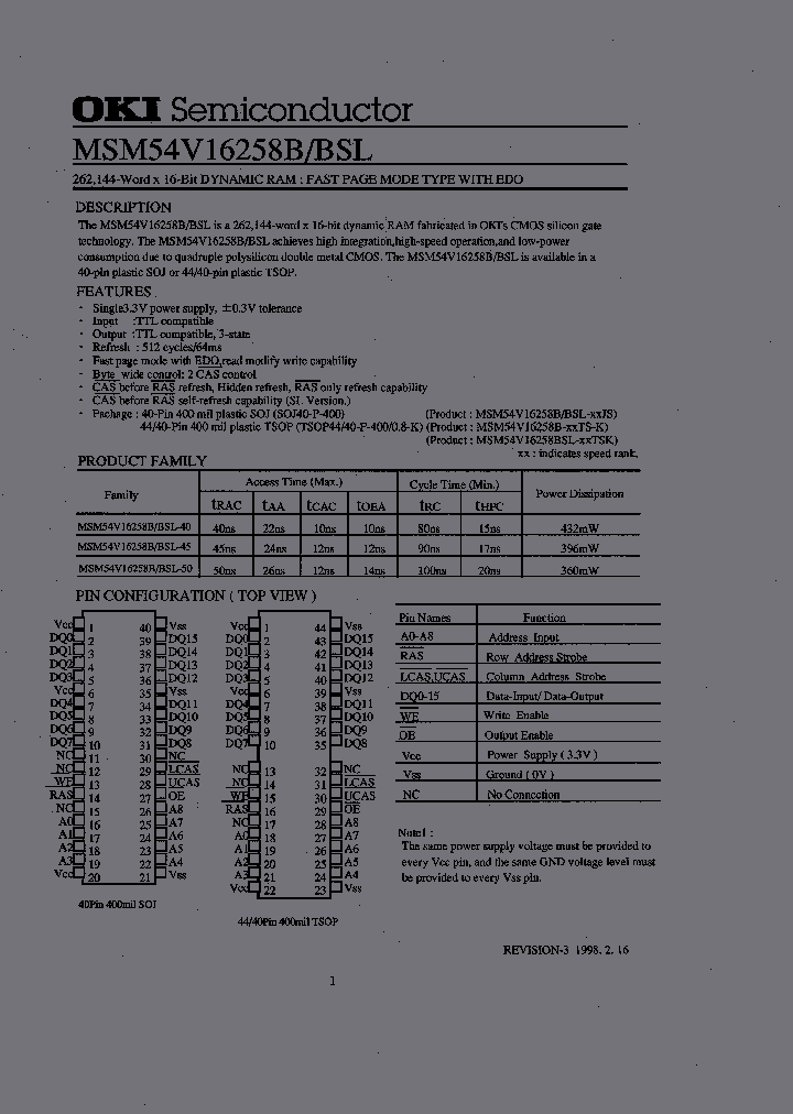 MSM54V16258B_264522.PDF Datasheet