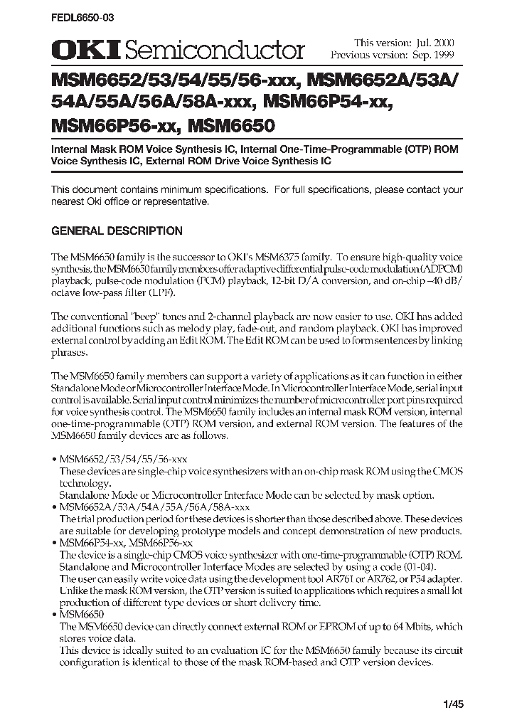 MSM66P54-XX_223177.PDF Datasheet