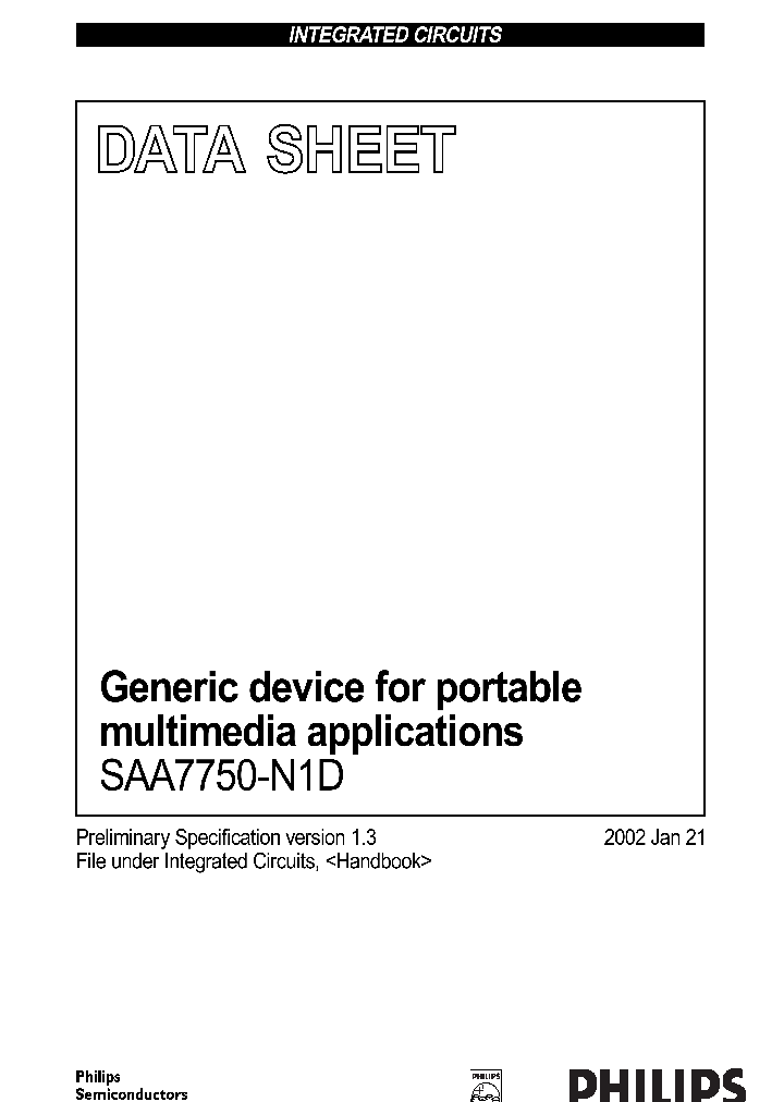 SAA7750-N1D_233295.PDF Datasheet