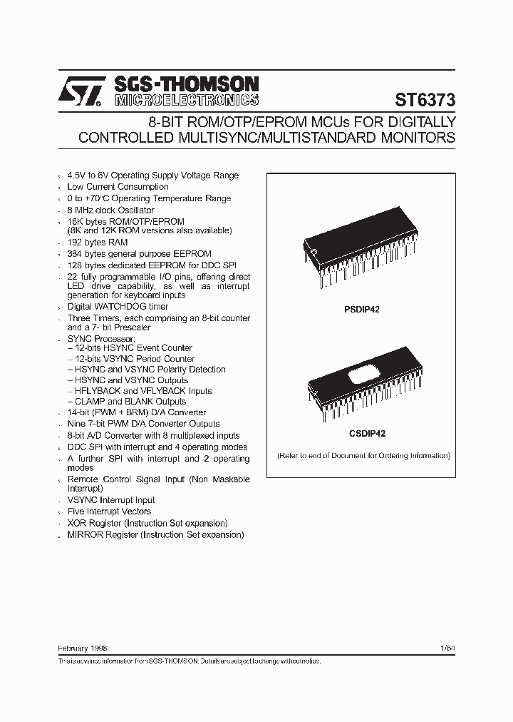 ST63T73_220097.PDF Datasheet