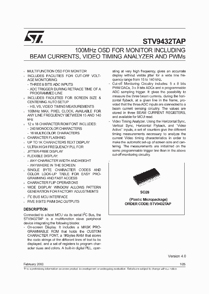 STV9432TAP_234080.PDF Datasheet