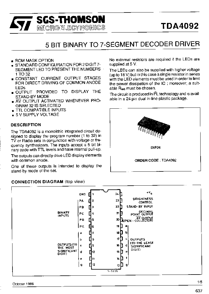 TDA4092_253606.PDF Datasheet