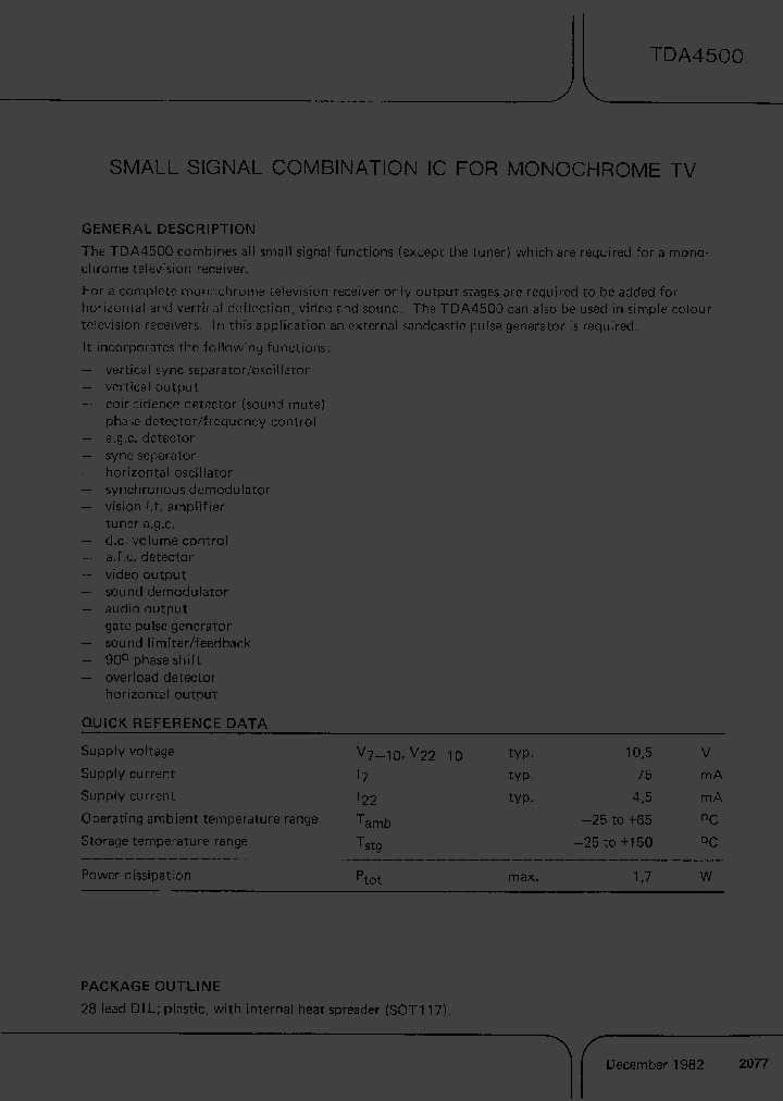 TDA4500_257709.PDF Datasheet