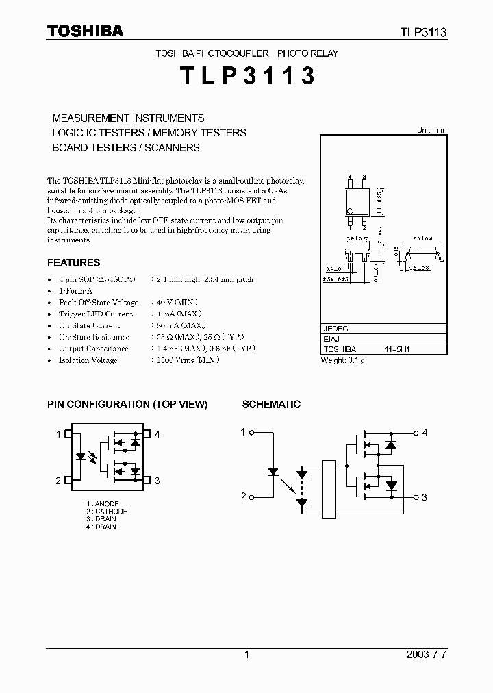 TLP3113_248407.PDF Datasheet