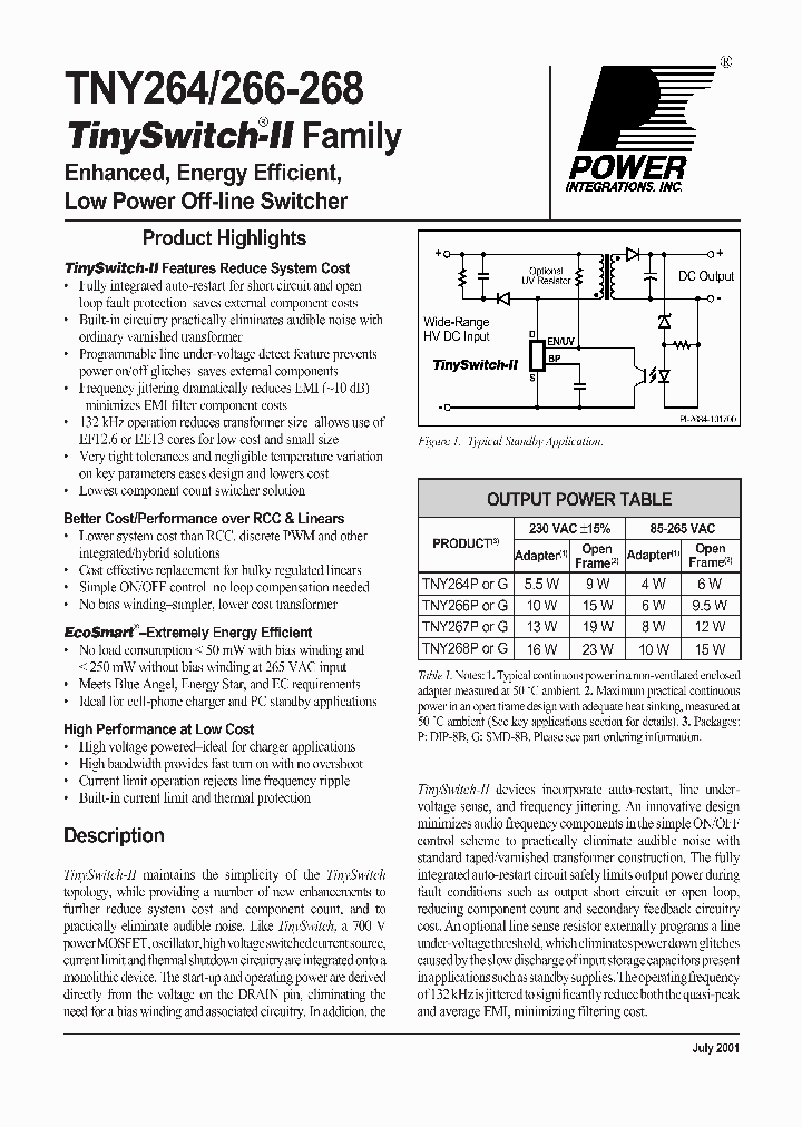 TNY266G_215939.PDF Datasheet
