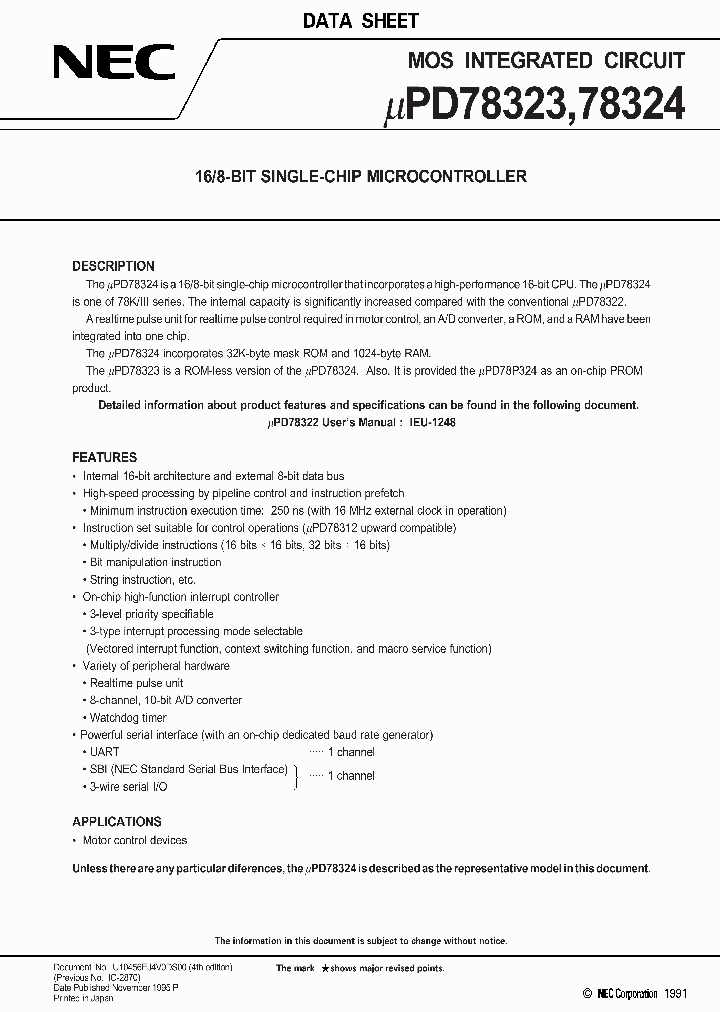UPD78323_93149.PDF Datasheet