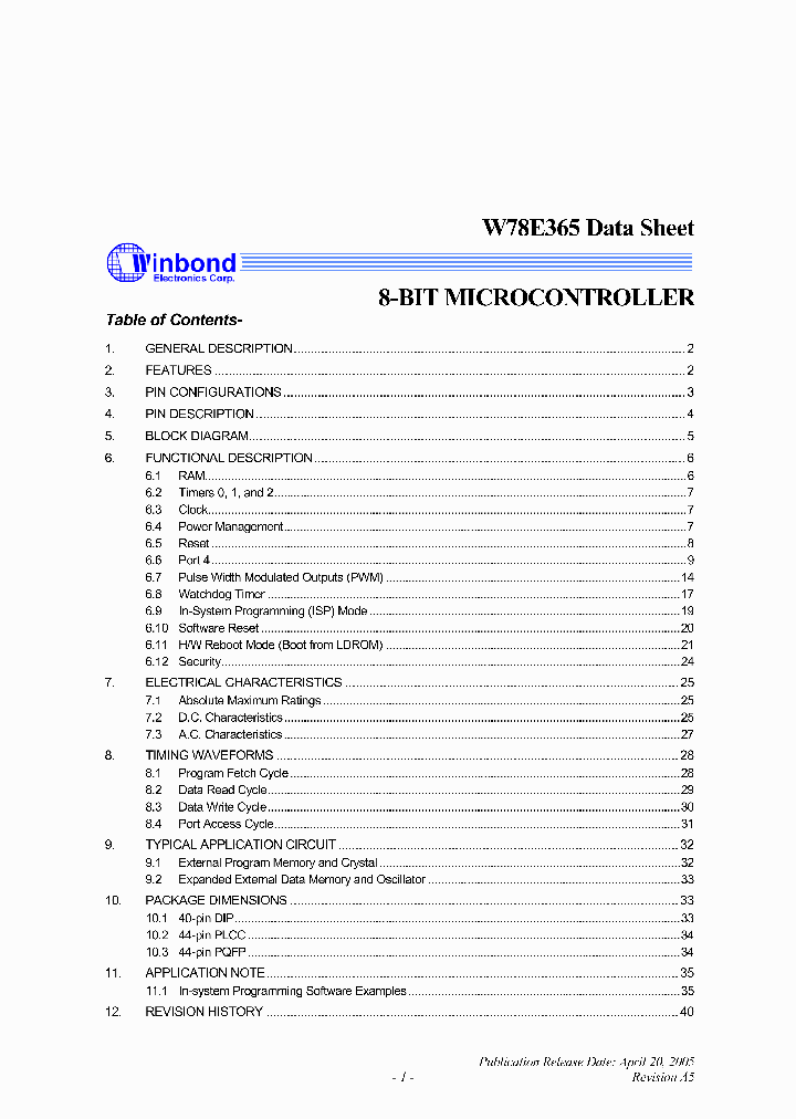 W78E365_224151.PDF Datasheet