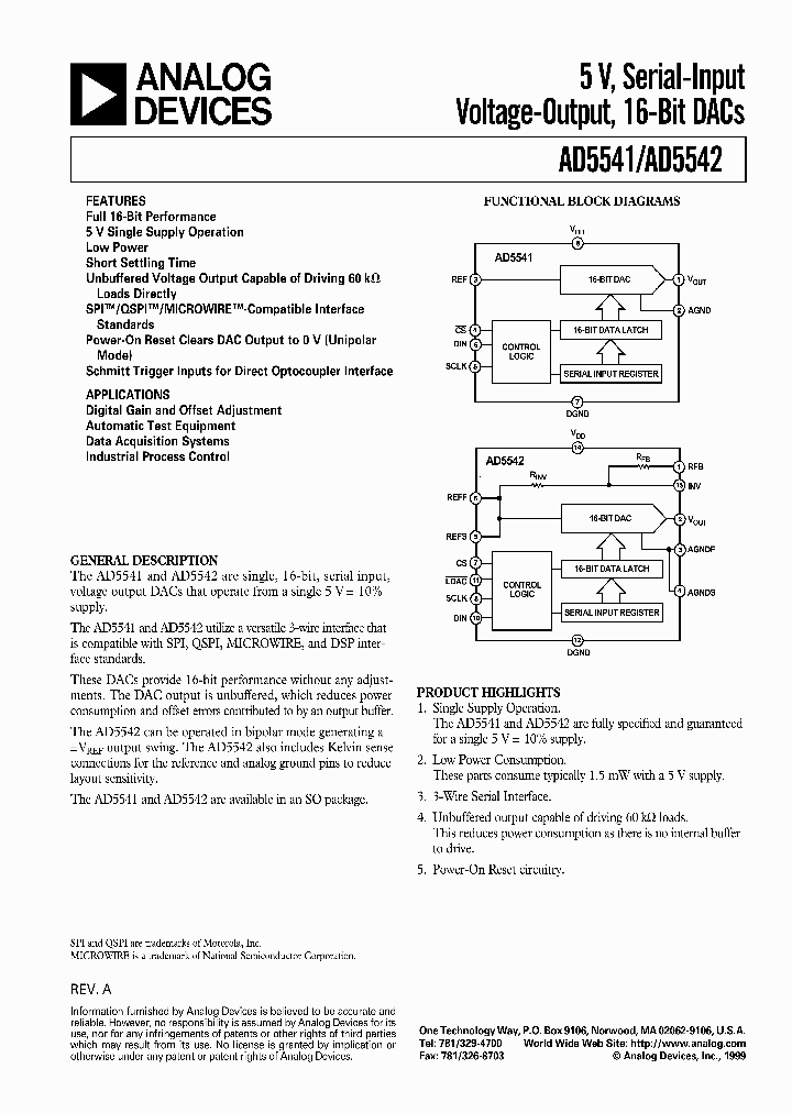 AD5541_124285.PDF Datasheet