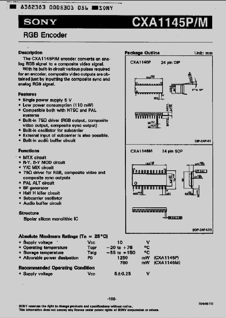 CXA1145P_196413.PDF Datasheet