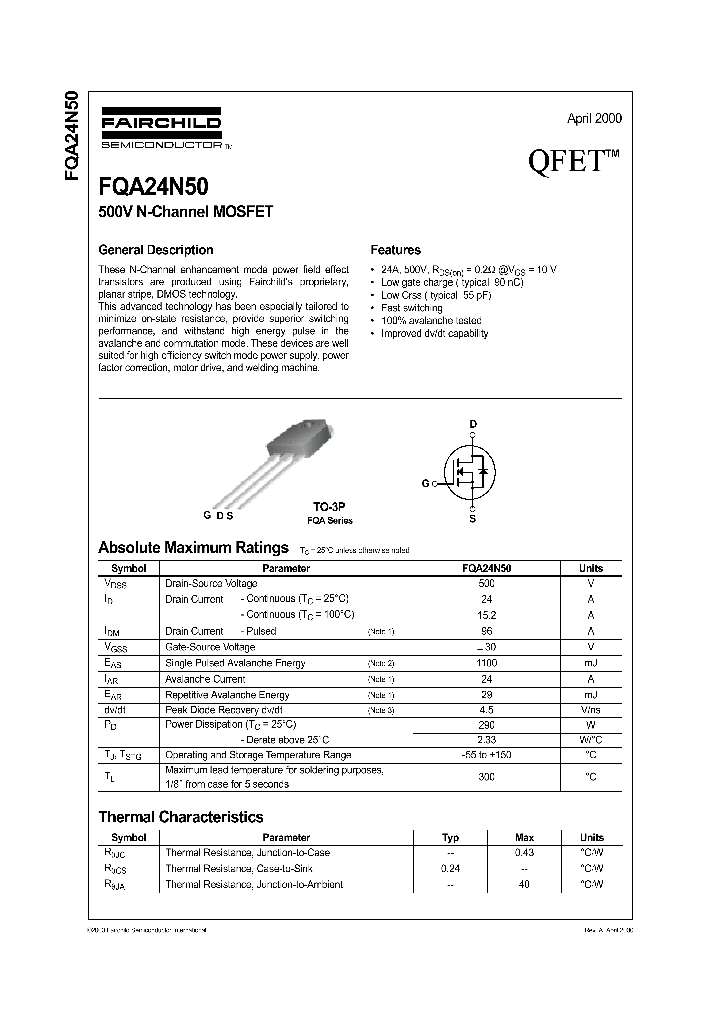 FQA24N50_236398.PDF Datasheet