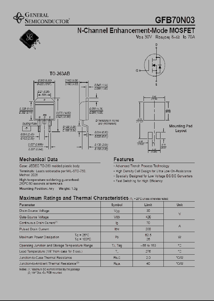 GFB70N03_256851.PDF Datasheet