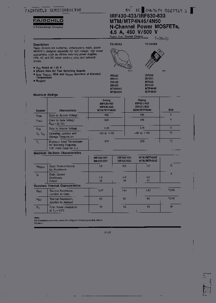 IRF430-433_5884.PDF Datasheet