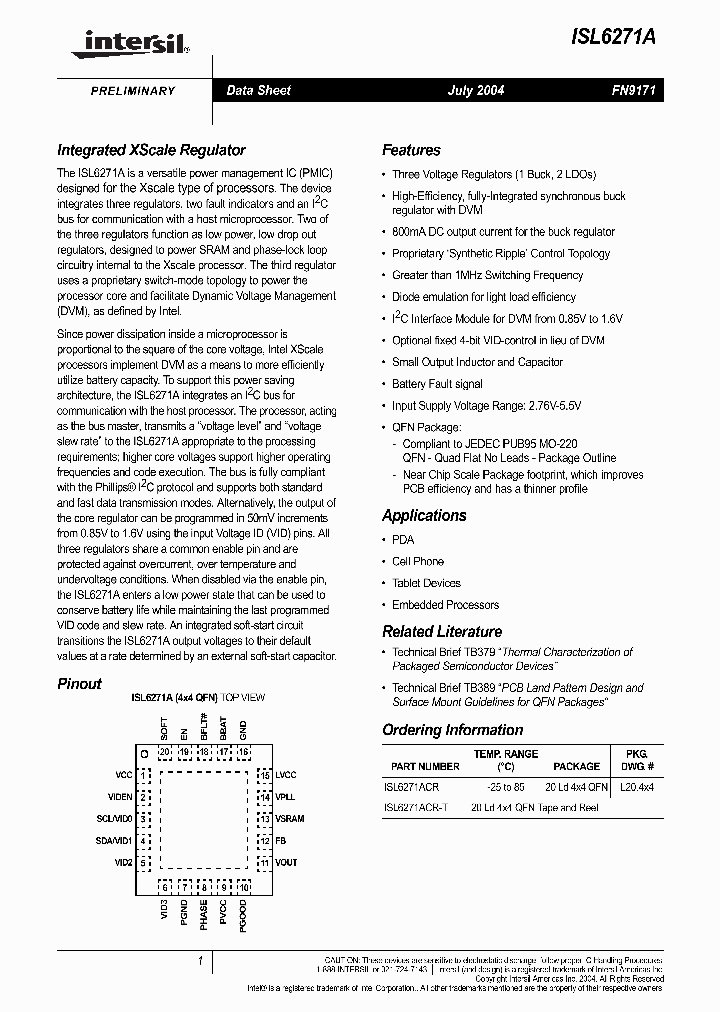 ISL6271ACR_175044.PDF Datasheet