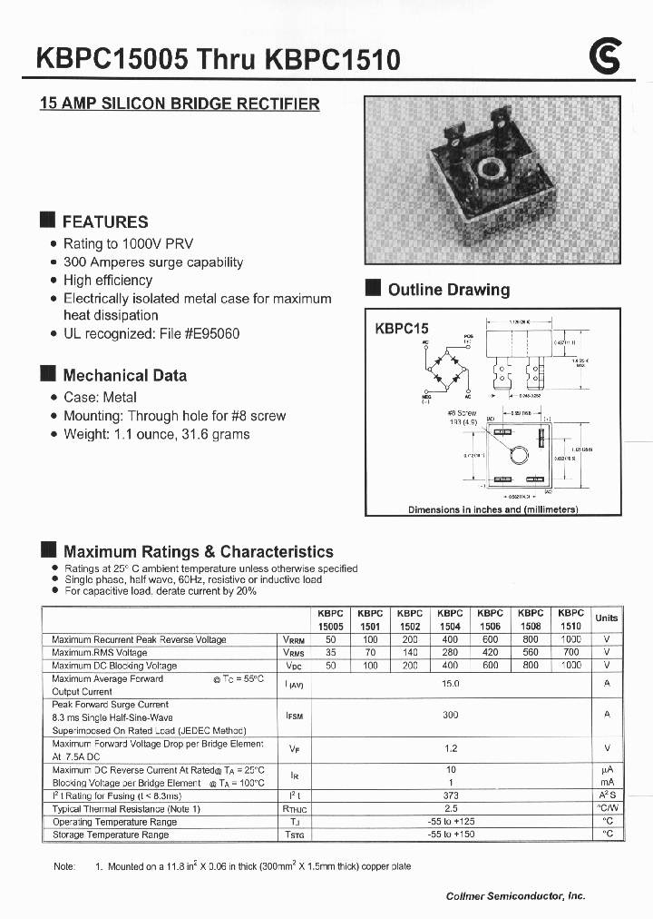 KBPC1502_224432.PDF Datasheet