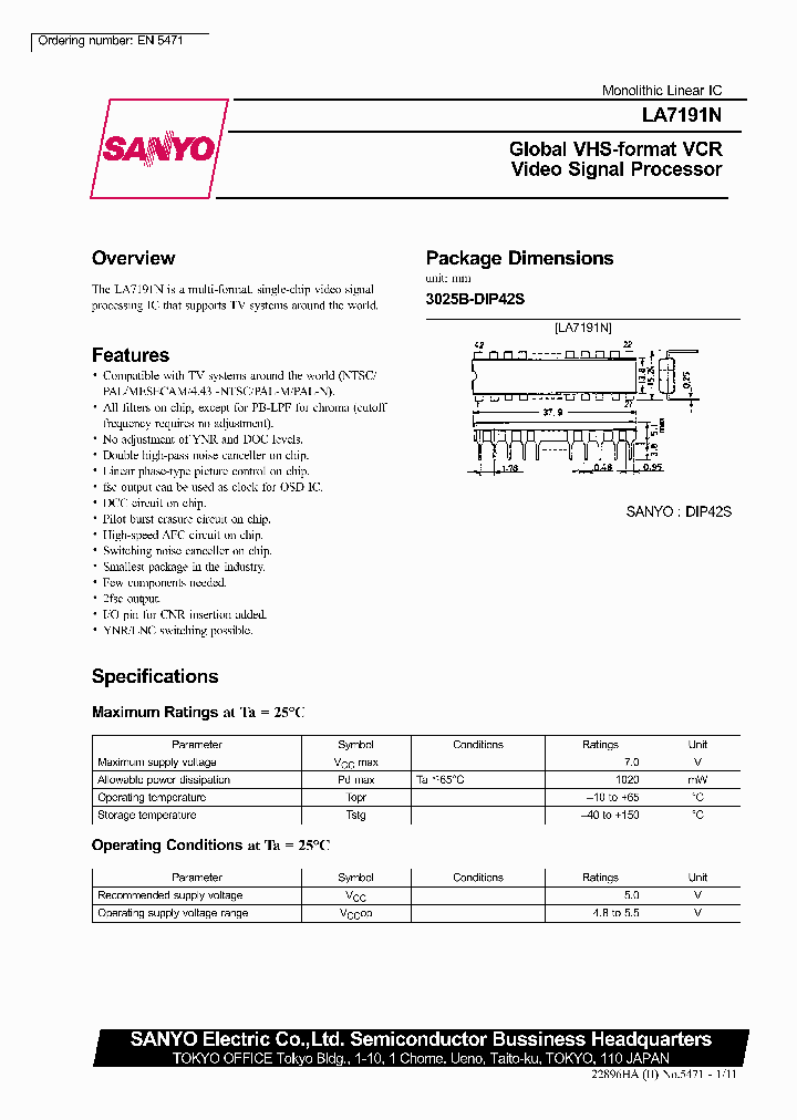LA7191N_234364.PDF Datasheet