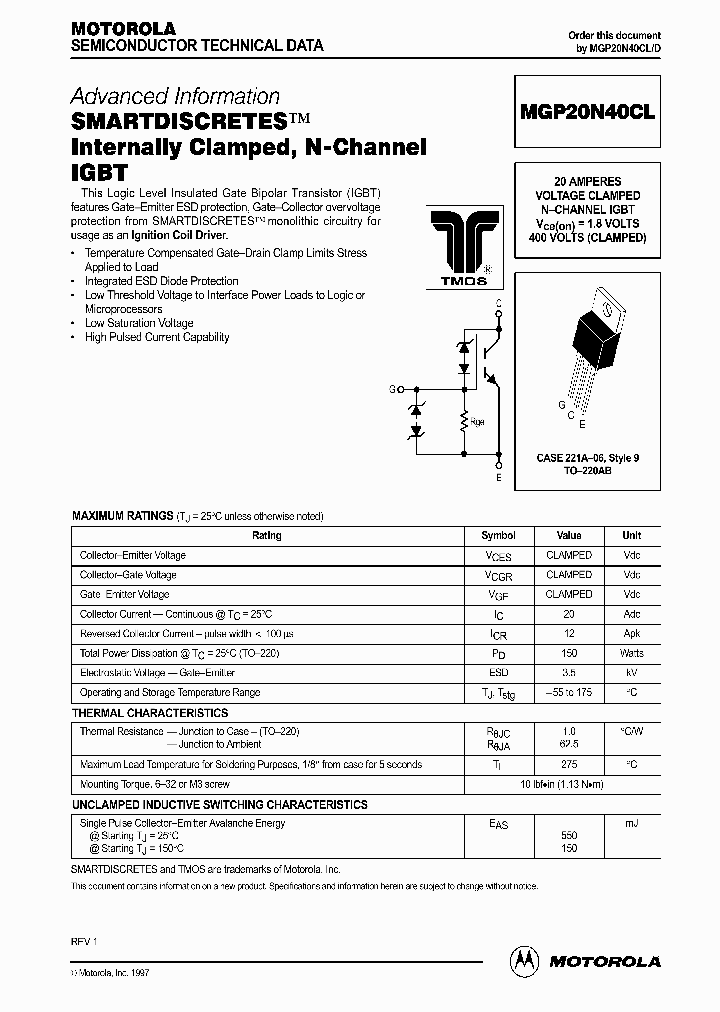 MGP20N40CL_232838.PDF Datasheet