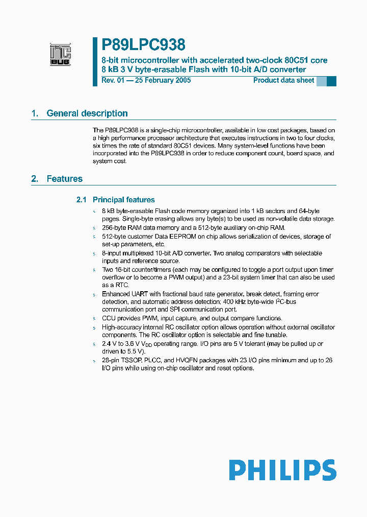 P89LPC938_265979.PDF Datasheet