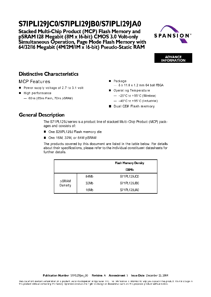 S71PL129JB_192777.PDF Datasheet