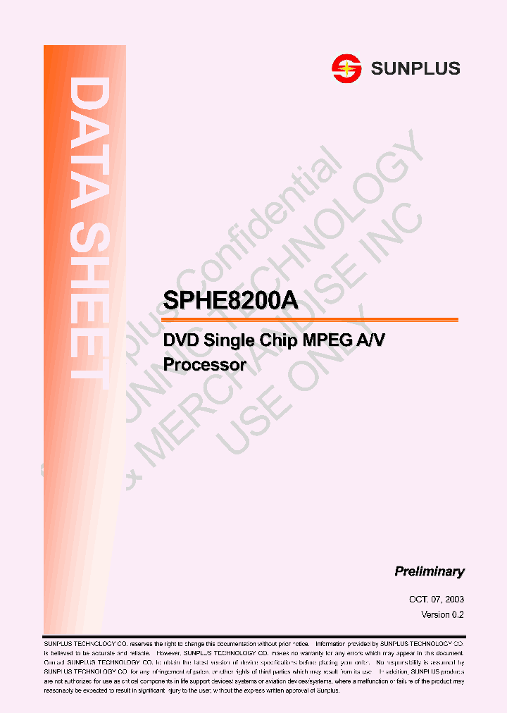 SPHE8200A_191301.PDF Datasheet