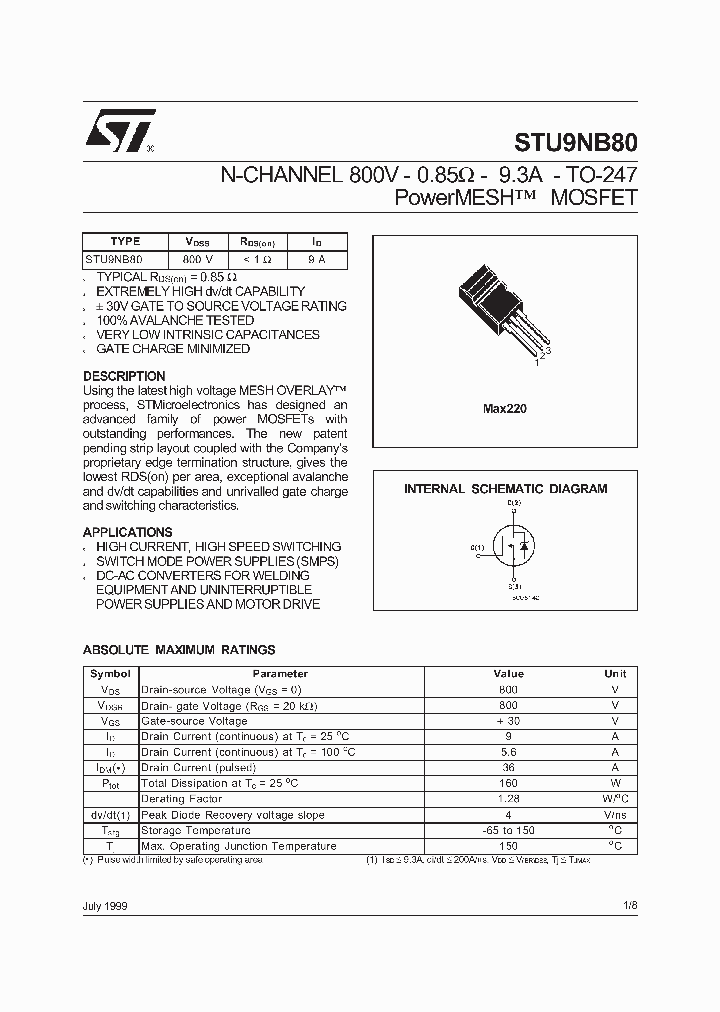 STU9NB80_165821.PDF Datasheet