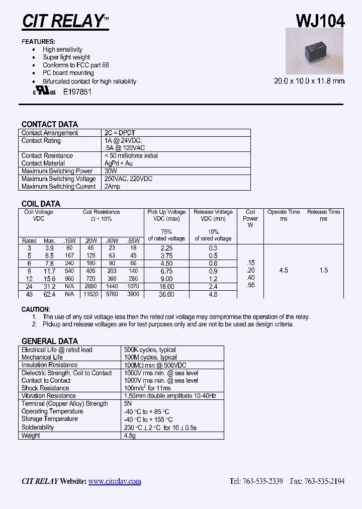 WJ1042C5VDC15S_227855.PDF Datasheet