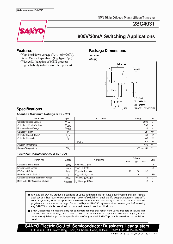 2SC4031_345896.PDF Datasheet