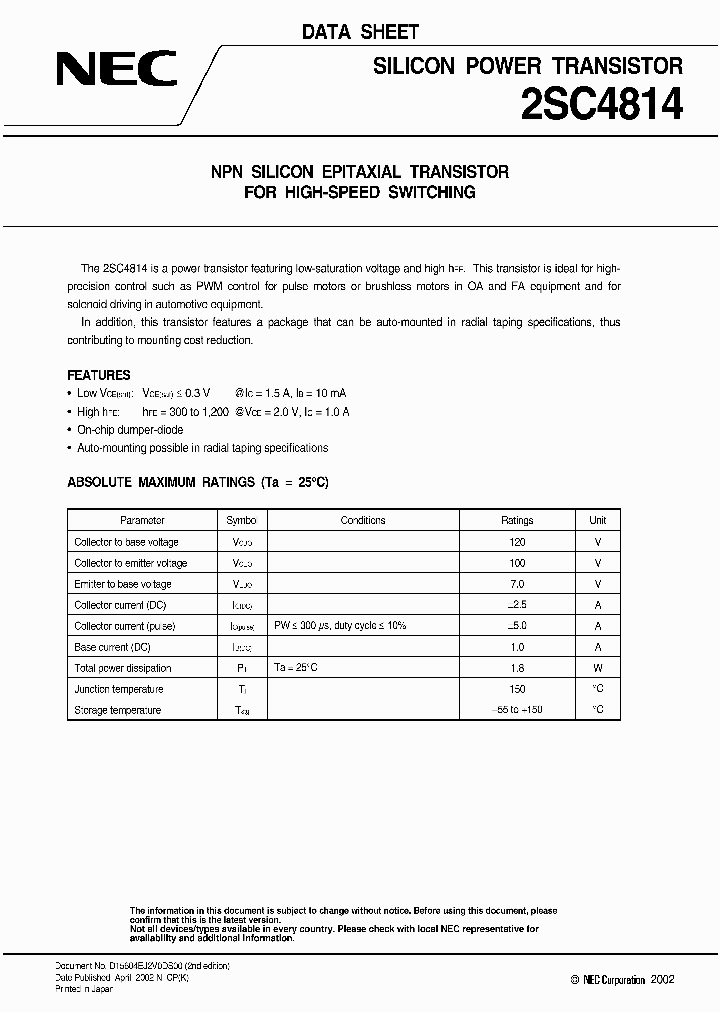 2SC4814_377396.PDF Datasheet