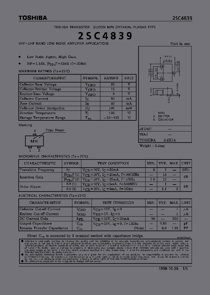 2SC4839_325716.PDF Datasheet