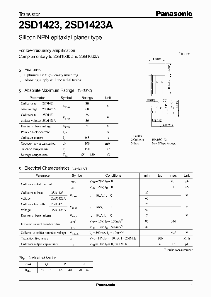 2SD1423A_314266.PDF Datasheet