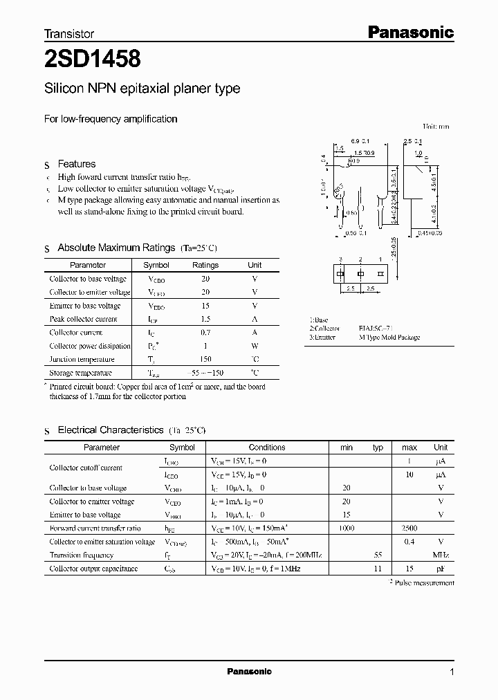2SD1458_356560.PDF Datasheet