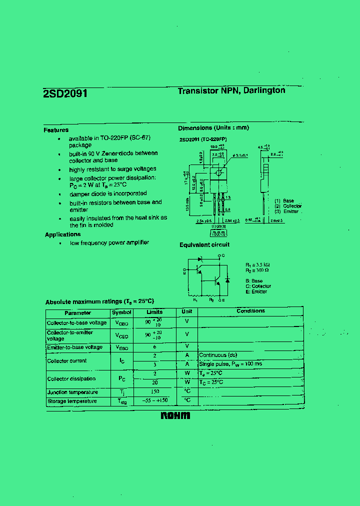 2SD2091_328589.PDF Datasheet