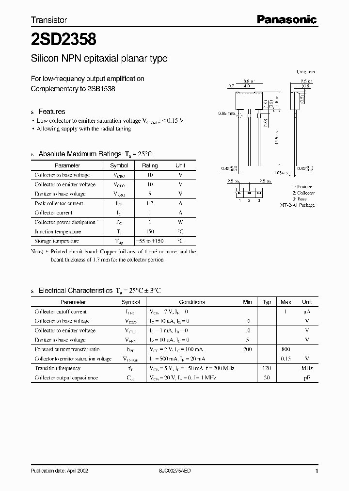 2SD2358_364048.PDF Datasheet