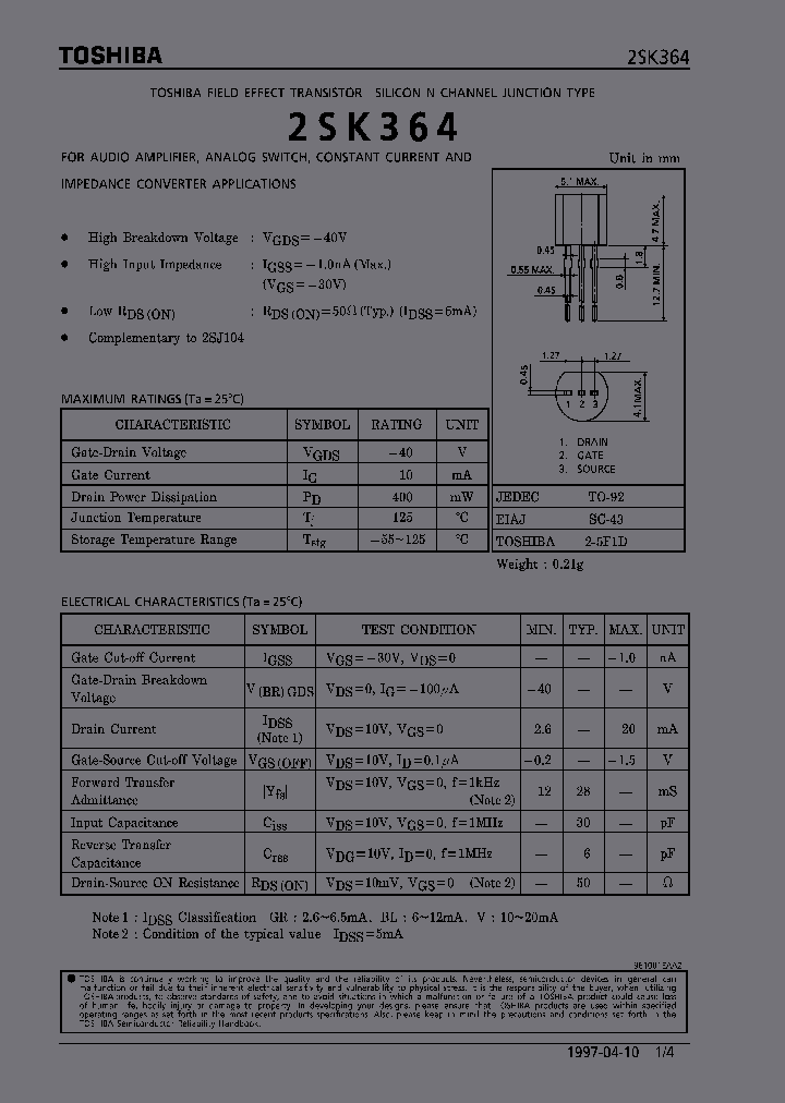 2SK364_327323.PDF Datasheet